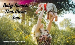 Baby Names That Mean Sun