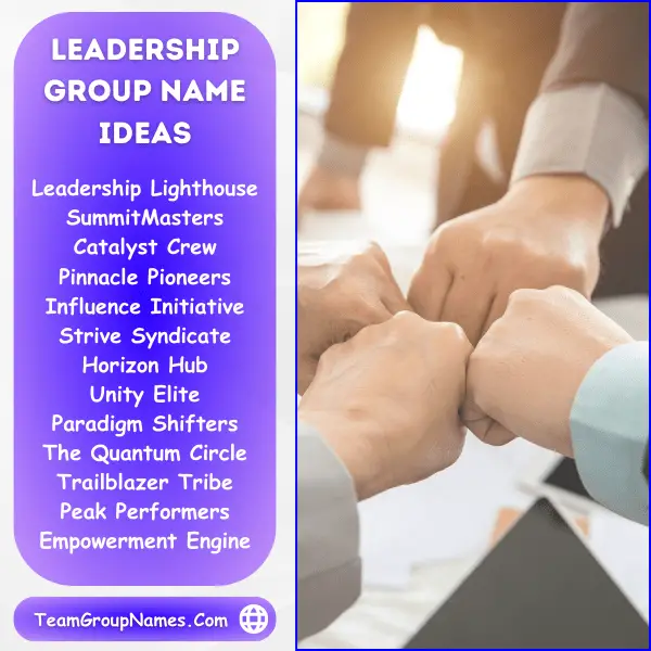Leadership Group Name Ideas