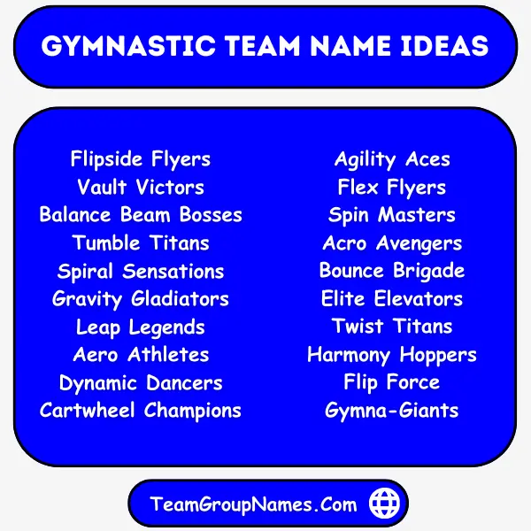 Gymnastic Team Name Ideas
