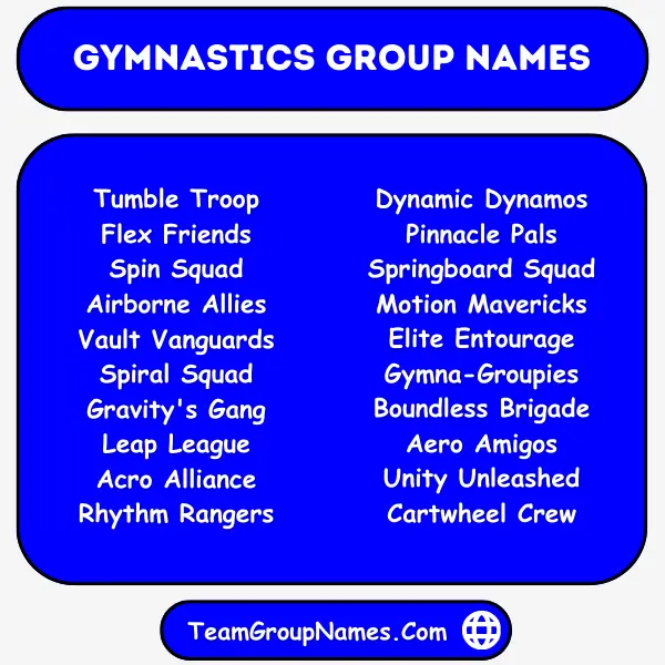 Gymnastics Group Names