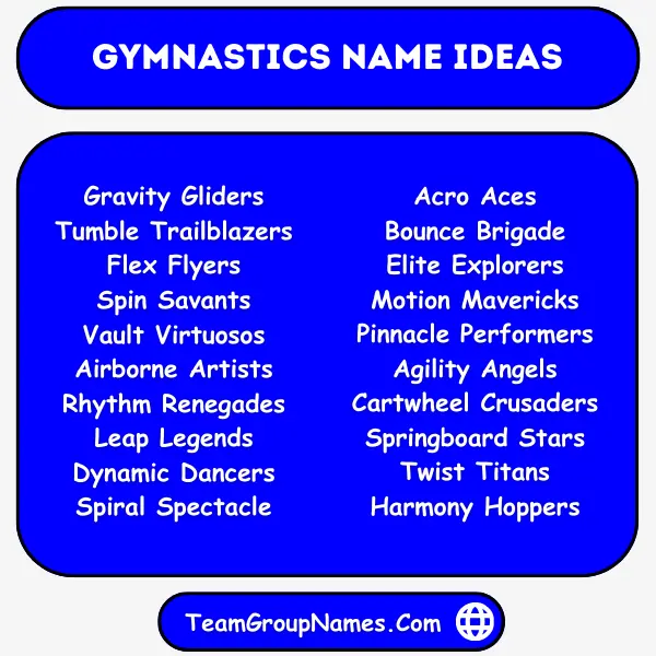 Gymnastics Name Ideas
