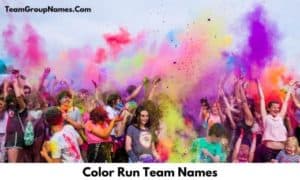 Color Run Team Names