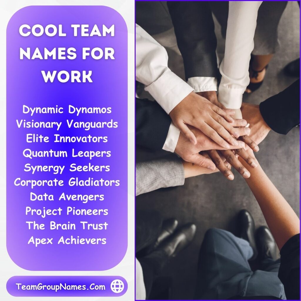 800+ Team Names for Work - From Funny to Professional (and Everything ...