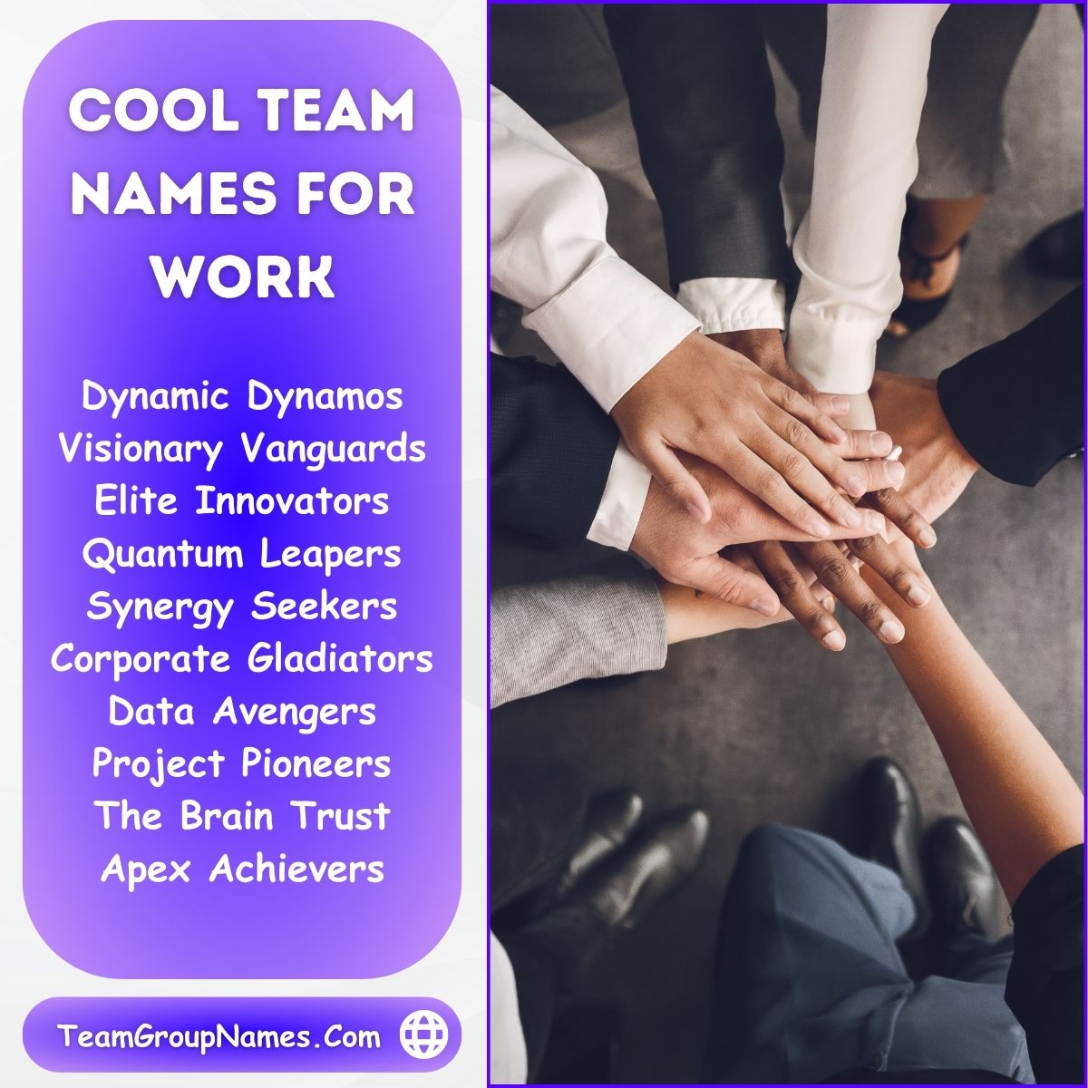 Cool Team Names For Work
