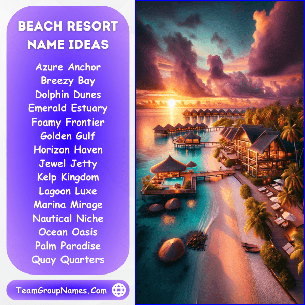 Beach Resort Name Ideas