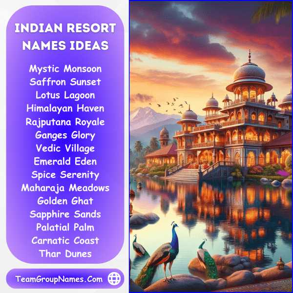 Indian Resort Names Ideas