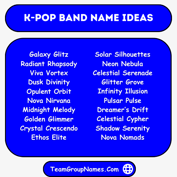 K-Pop Band Name Ideas