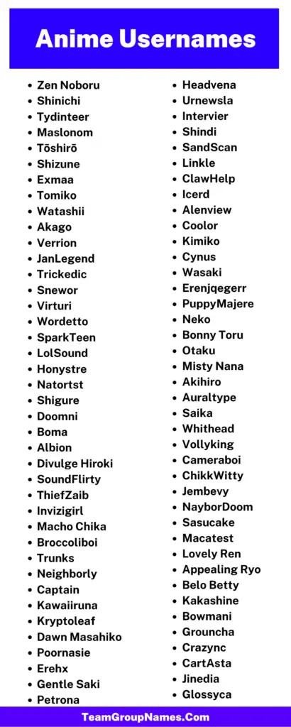 Share more than 137 anime usernames for instagram