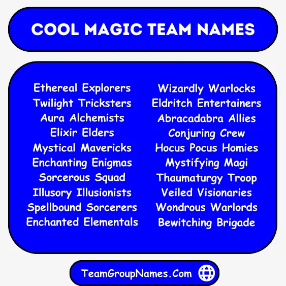 Cool Magic Team Names