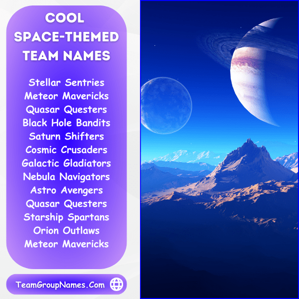 Cool Space-Themed Team Names