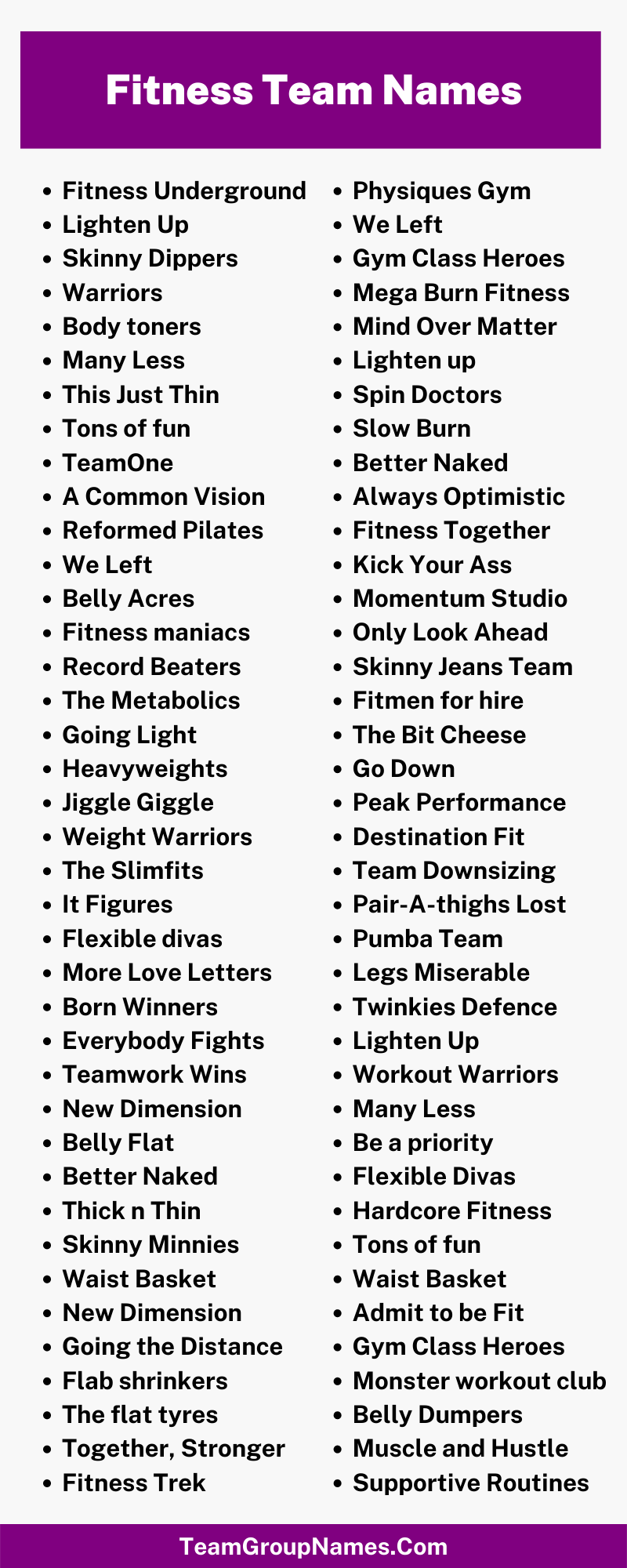 Fitness Team Names 322 Best Names For Your Fitness Team