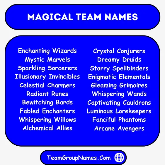 Magical Team Names