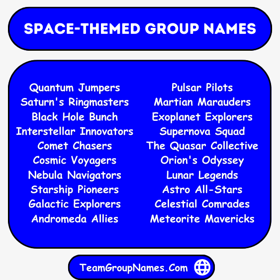 Space-Themed Group Names