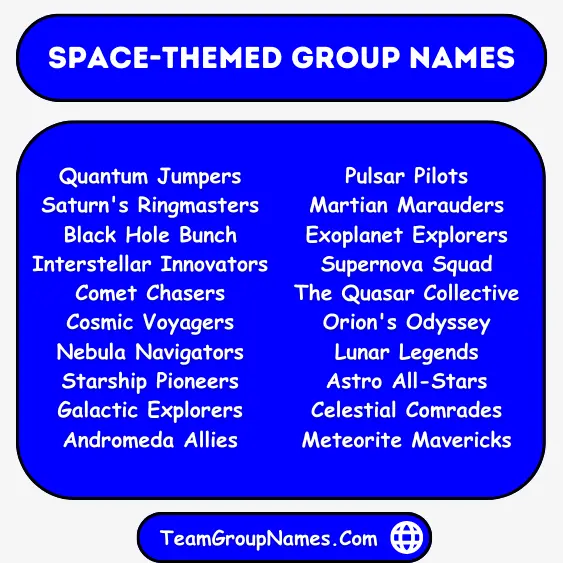 Space-Themed Group Names