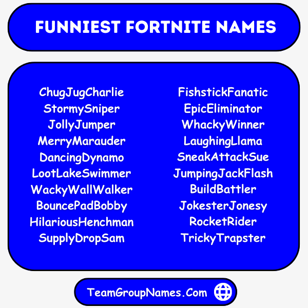 Funniest Fortnite Names