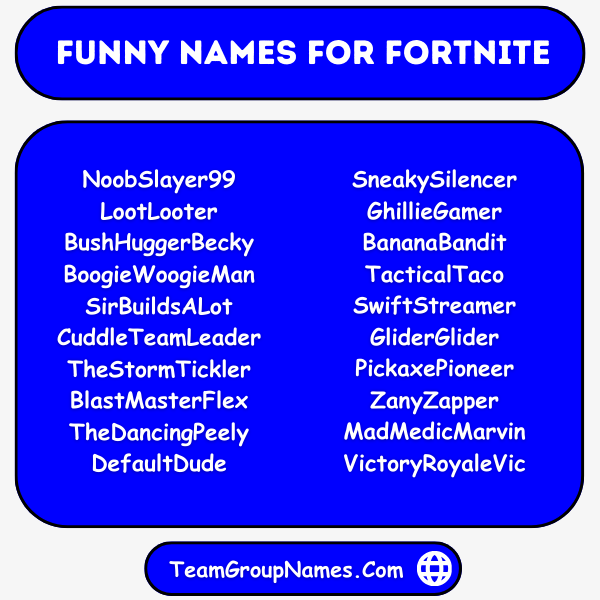 Funny Names for Fortnite