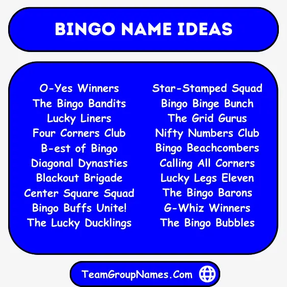 Bingo Name Ideas