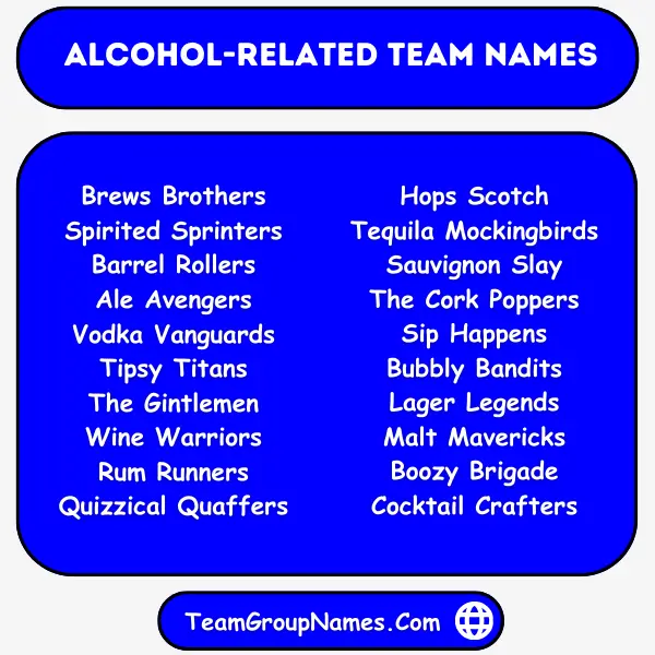 Alcohol-Related Team Names