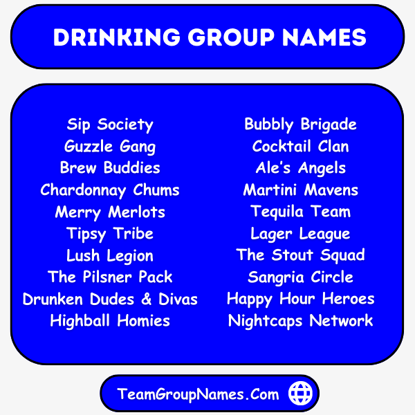 Drinking Group Names