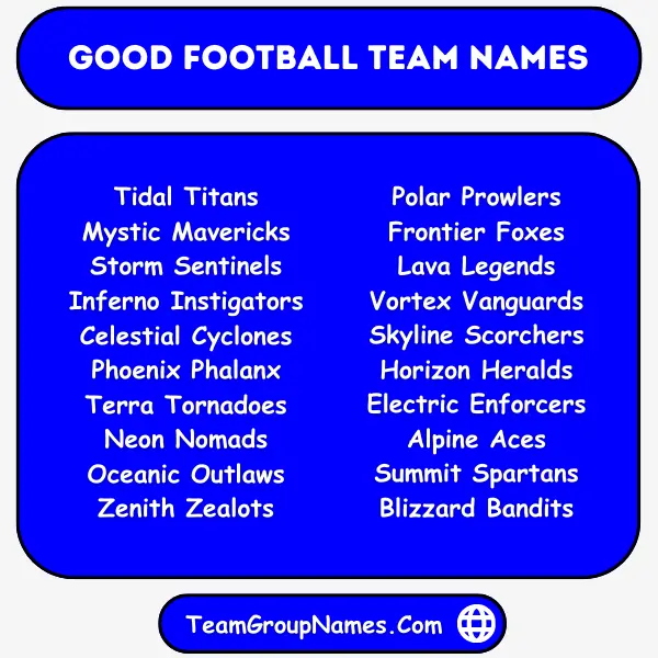 Good Football Team Names