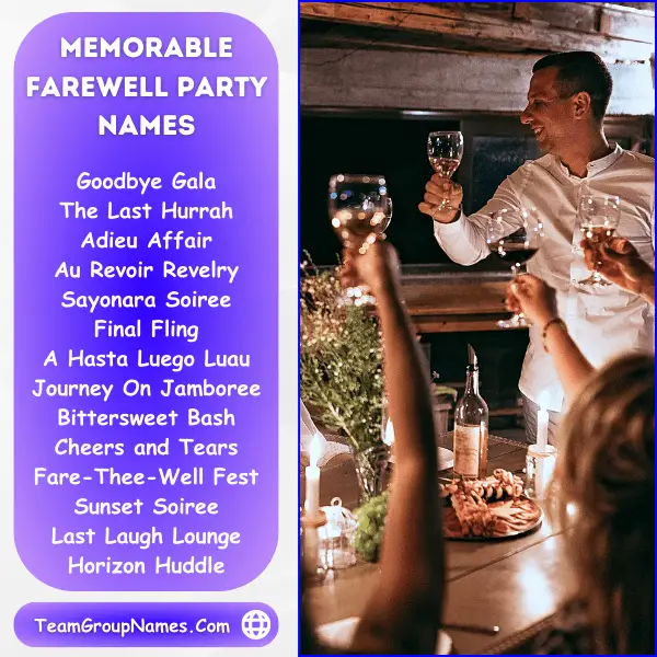 Memorable Farewell Party Names