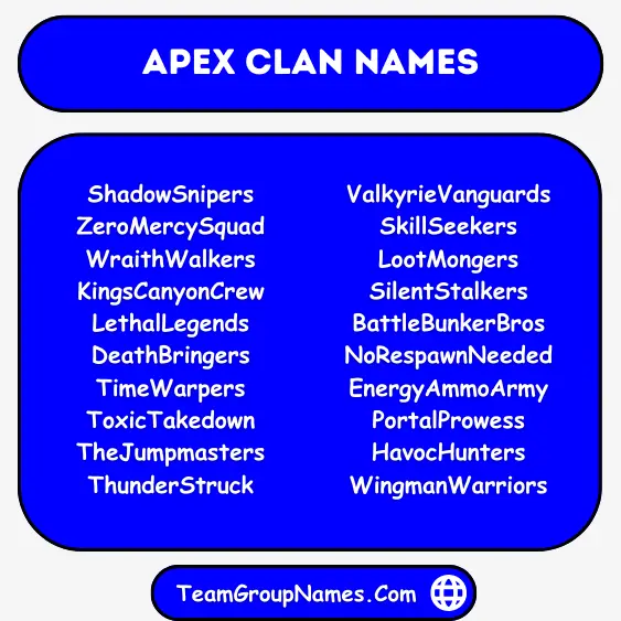 Apex Clan Names