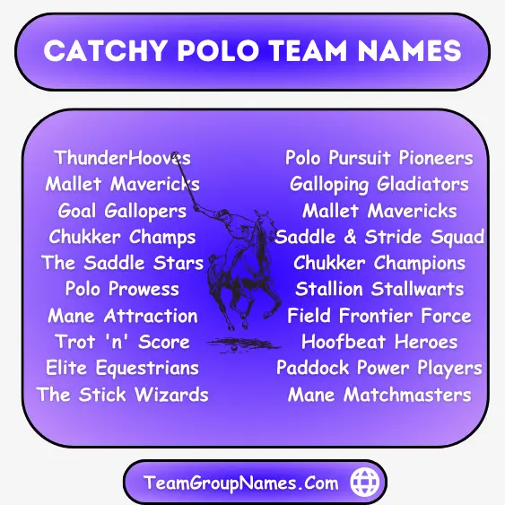 Catchy Polo Team Names