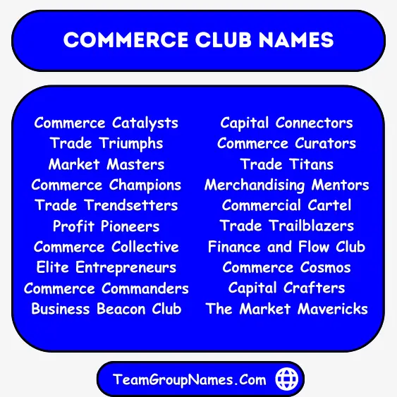 Commerce Club Names