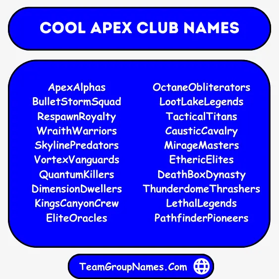 Cool Apex Club Names