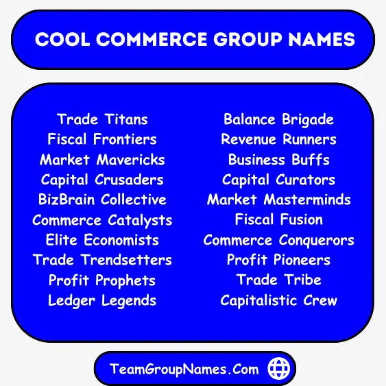 Cool Commerce Group Names