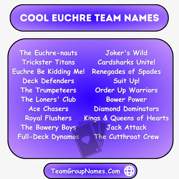 Cool Euchre Team Names