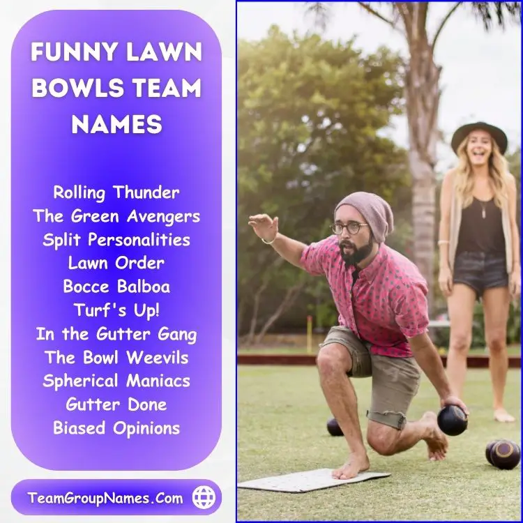 Funny Lawn Bowls Team Names