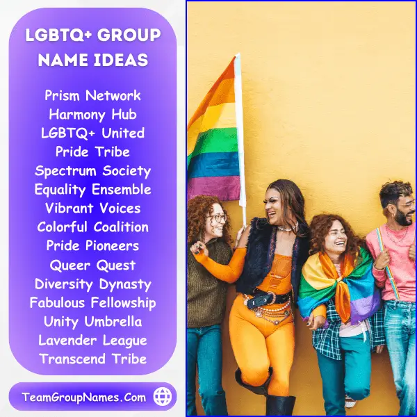 LGBTQ+ Group Name Ideas