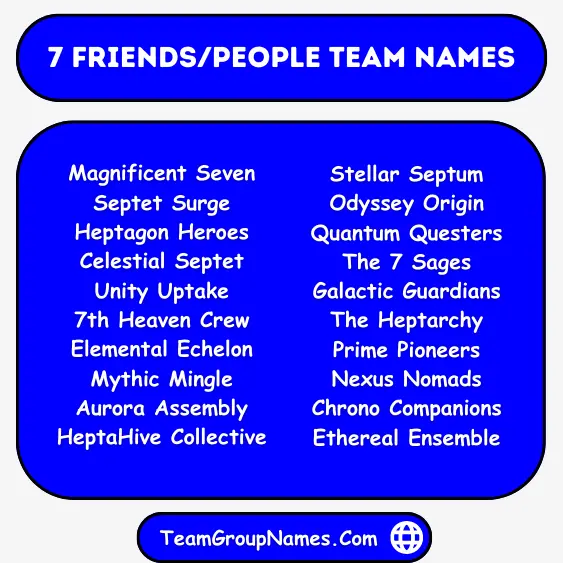 7 Friends and People Team Names