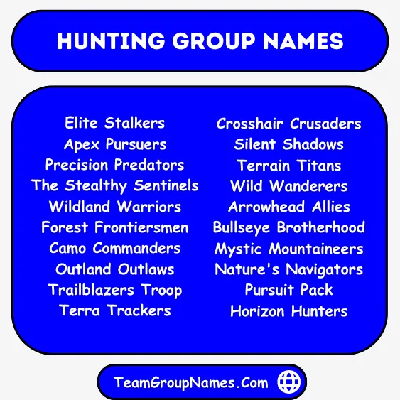 Hunting Group Names