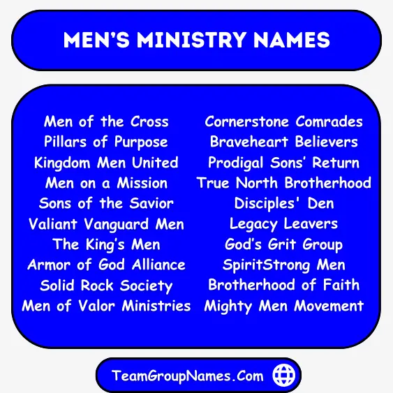 Men’s Ministry Names