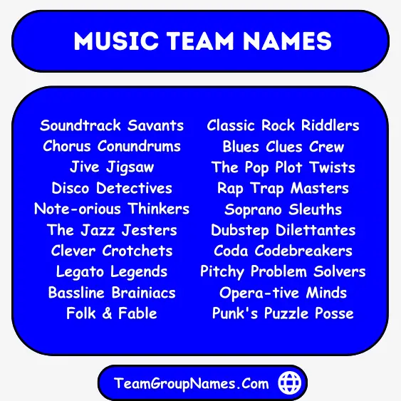 Music Team Names