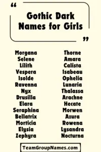 350+ Gothic Girl Names (Beautiful, Dark, and Mysterious)
