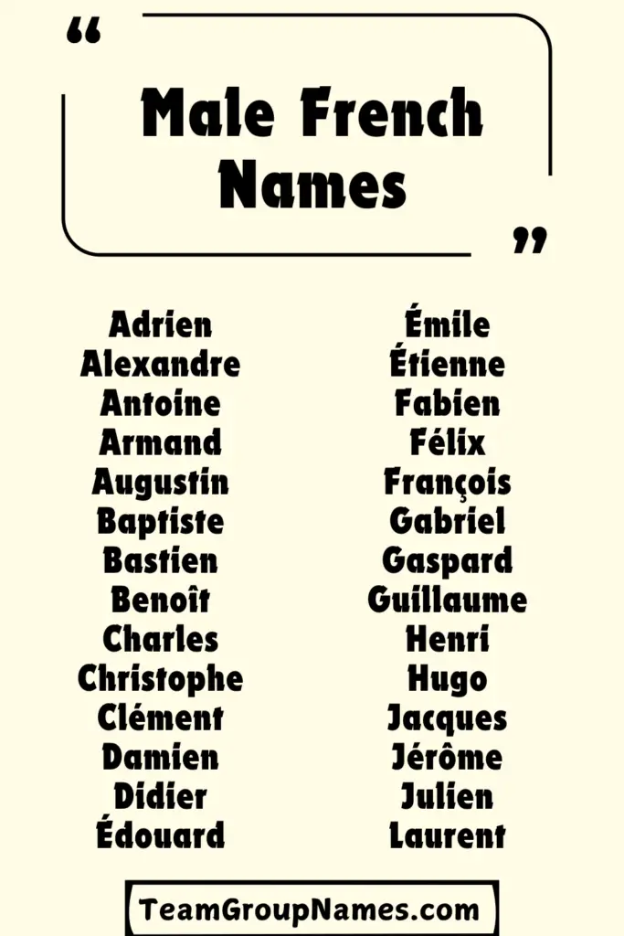 Male French Names