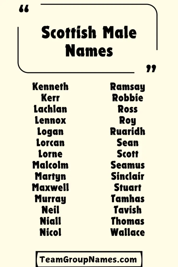 Scottish Male Names