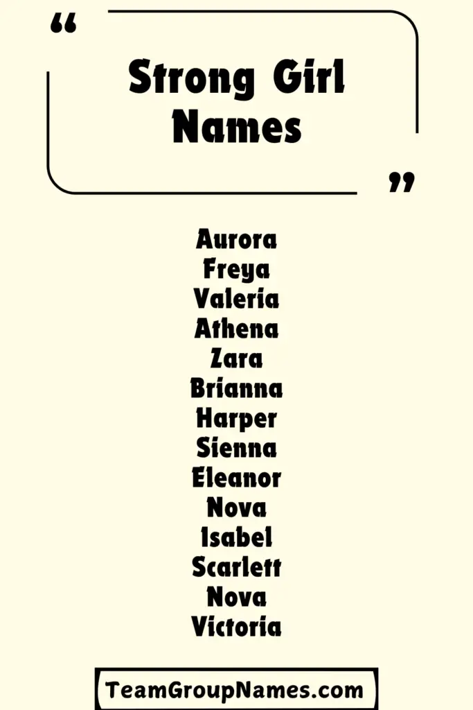 Strong Girl Names