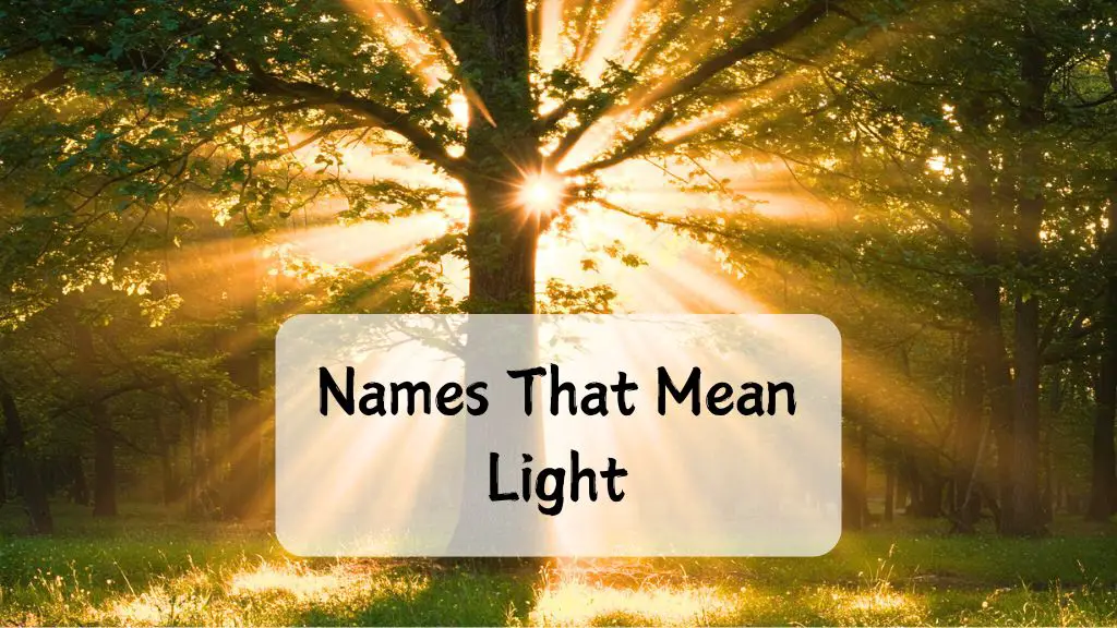 Names That Mean Light
