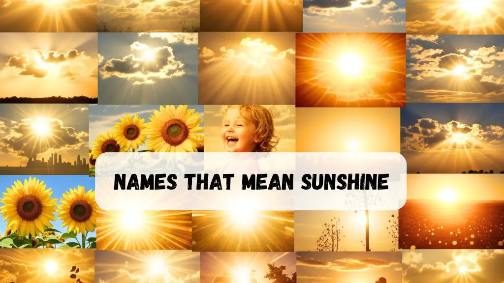 Names That Mean Sunshine