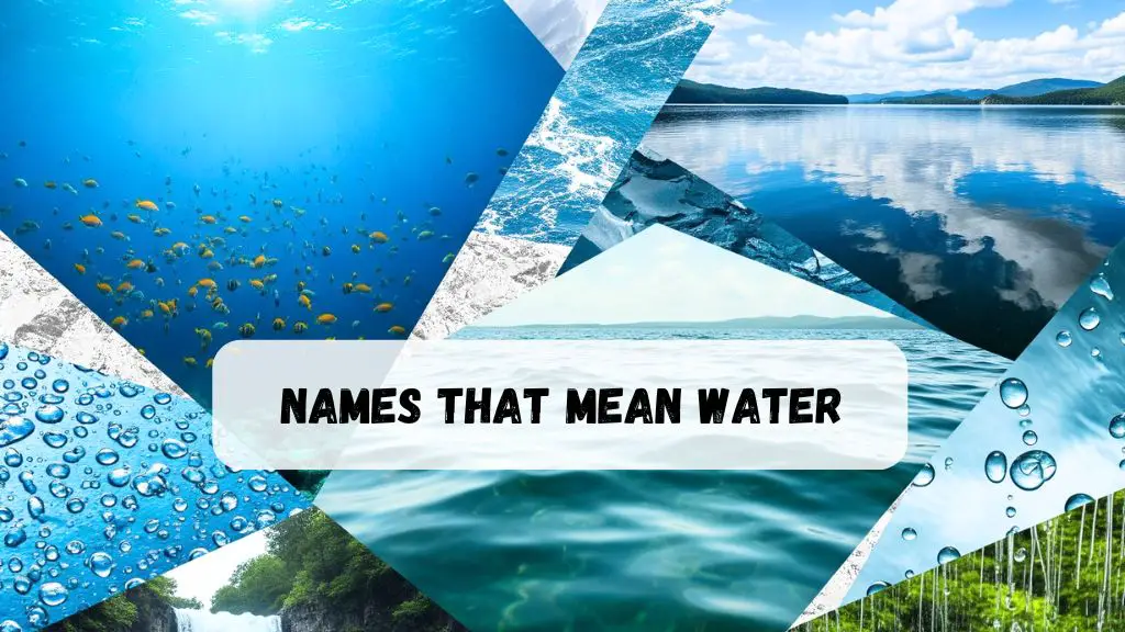 Names That Mean Water