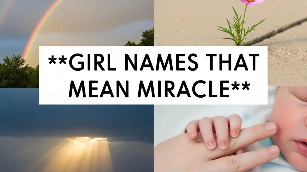 Girl Names That Mean Miracle