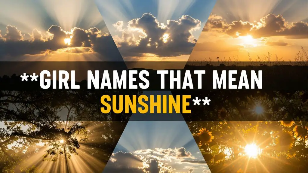 Girl Names That Mean Sunshine