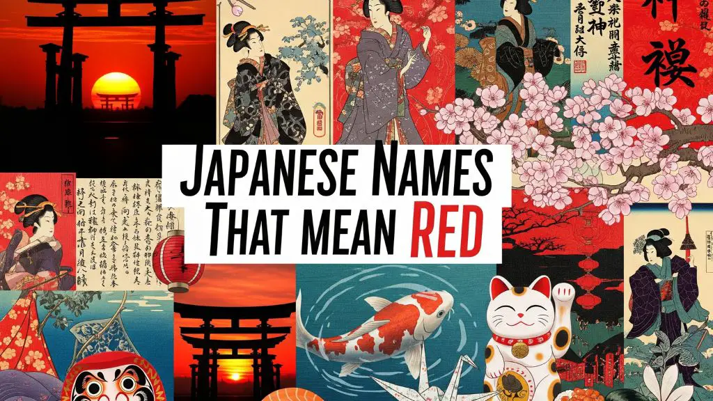 Japanese Names That Mean Red