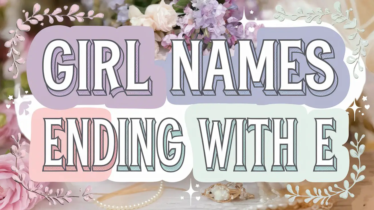 Girl Names Ending with E