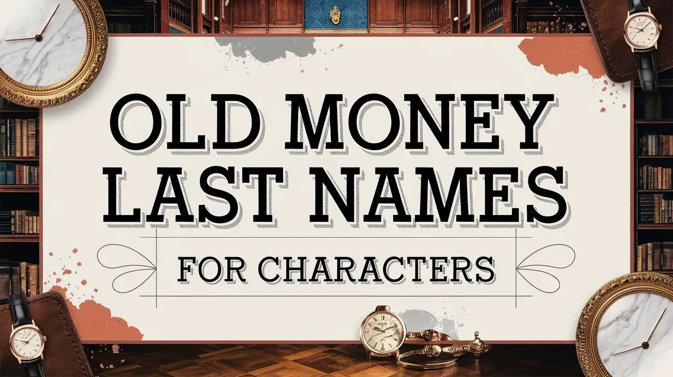 Old Money Last Names for Characters