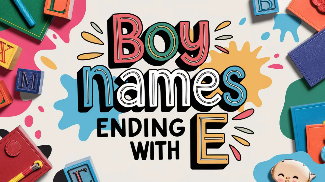 Boy Names Ending with E